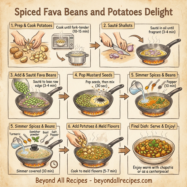 Spiced Fava Beans and Potatoes Delight instructions