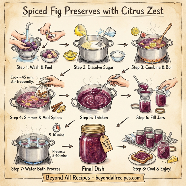Spiced Fig Preserves with Citrus Zest instructions