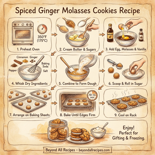 Spiced Ginger Molasses Cookies instructions
