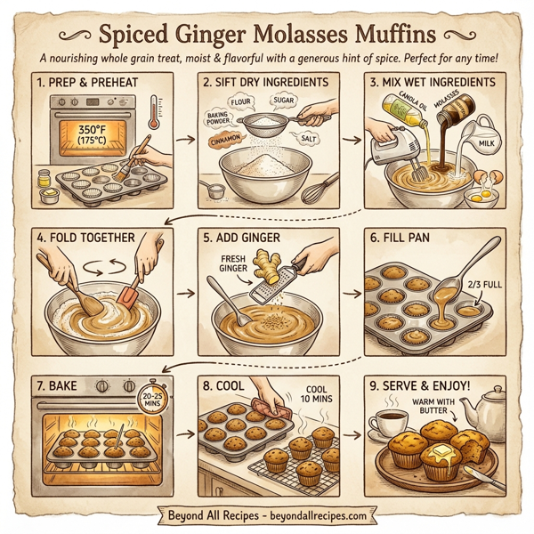 Spiced Ginger Molasses Muffins instructions