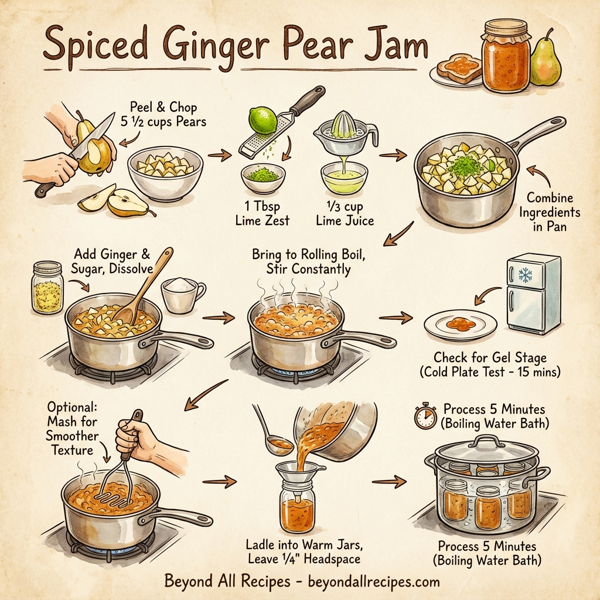 Spiced Ginger Pear Jam instructions