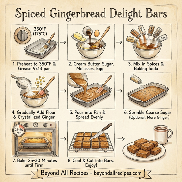Spiced Gingerbread Delight Bars instructions
