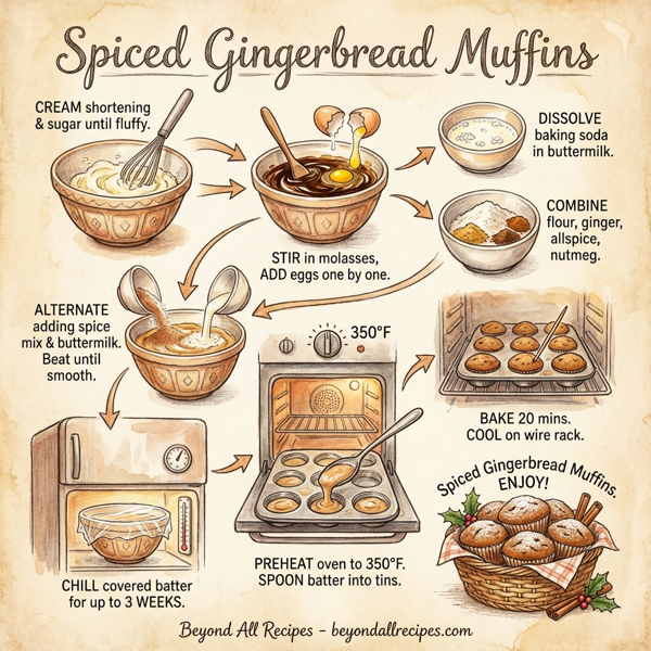 Spiced Gingerbread Muffins instructions