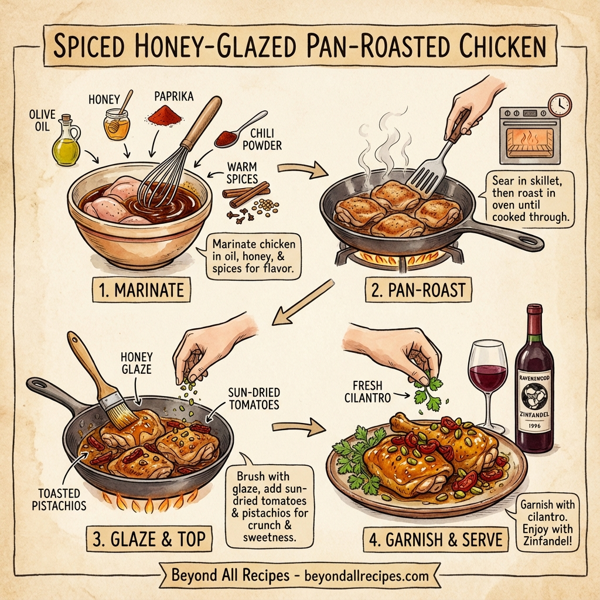 Spiced Honey-Glazed Pan-Roasted Chicken instructions