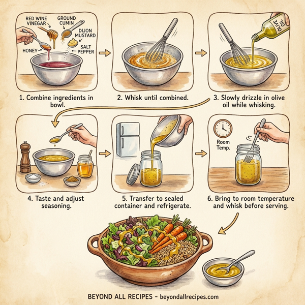 Spiced Honey Cumin Vinaigrette instructions