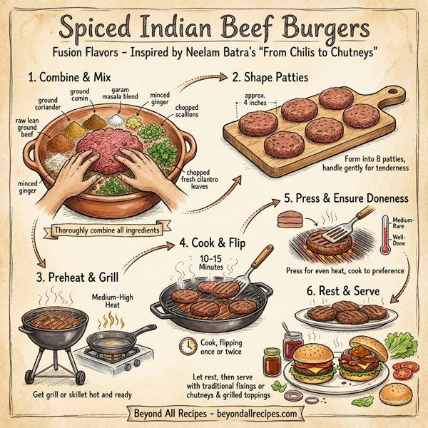 Spiced Indian Beef Burgers instructions