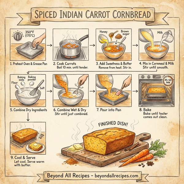 Spiced Indian Carrot Cornbread instructions