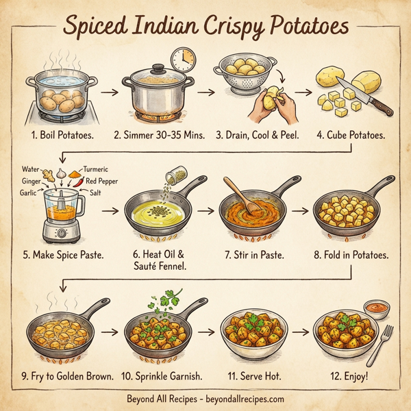 Spiced Indian Crispy Potatoes instructions