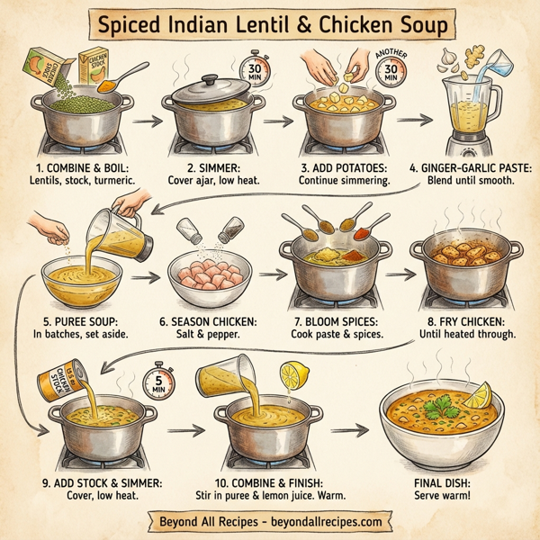 Spiced Indian Lentil & Chicken Soup instructions