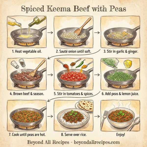 Spiced Keema Beef with Peas instructions