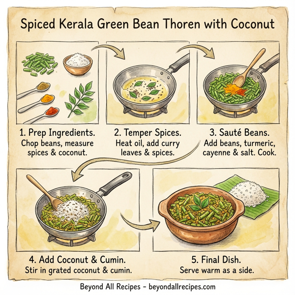 Spiced Kerala Green Bean Thoren with Coconut instructions
