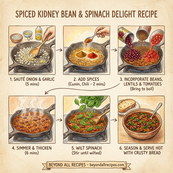 Spiced Kidney Bean and Spinach Delight instructions
