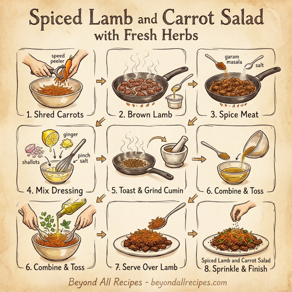 Spiced Lamb and Carrot Salad with Fresh Herbs instructions