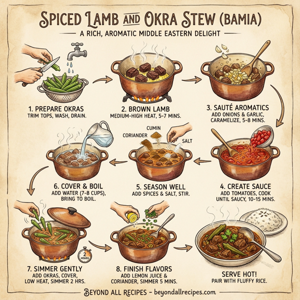 Spiced Lamb and Okra Stew (Bamia) instructions