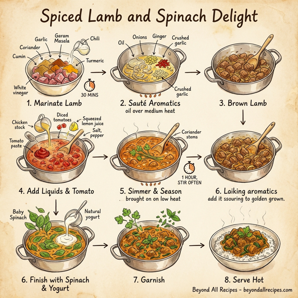 Spiced Lamb and Spinach Delight instructions