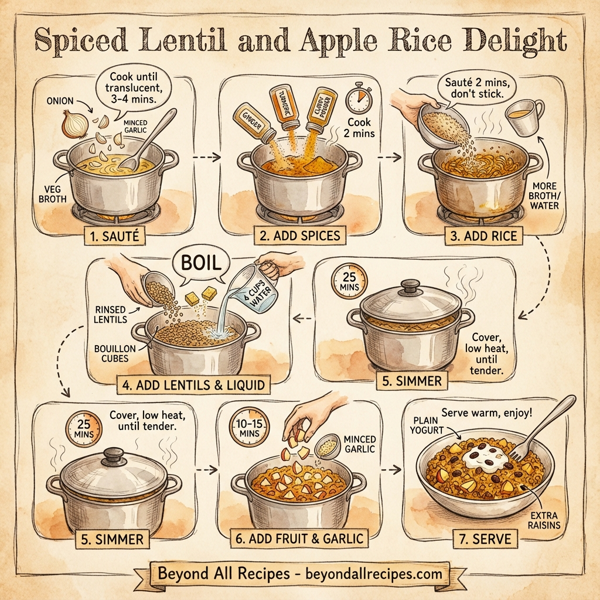 Spiced Lentil and Apple Rice Delight instructions