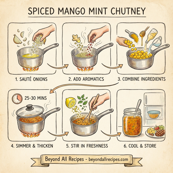 Spiced Mango Mint Chutney instructions