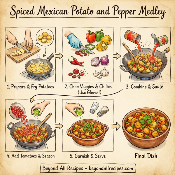 Spiced Mexican Potato and Pepper Medley instructions