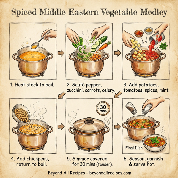 Spiced Middle Eastern Vegetable Medley instructions
