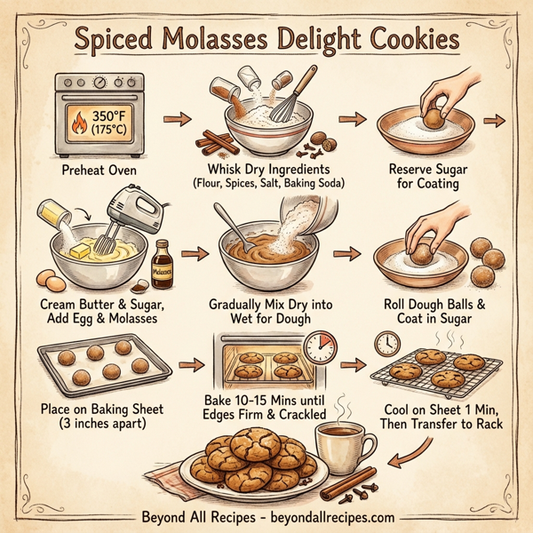 Spiced Molasses Delight Cookies instructions