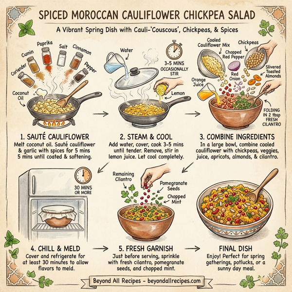 Spiced Moroccan Cauliflower Chickpea Salad instructions