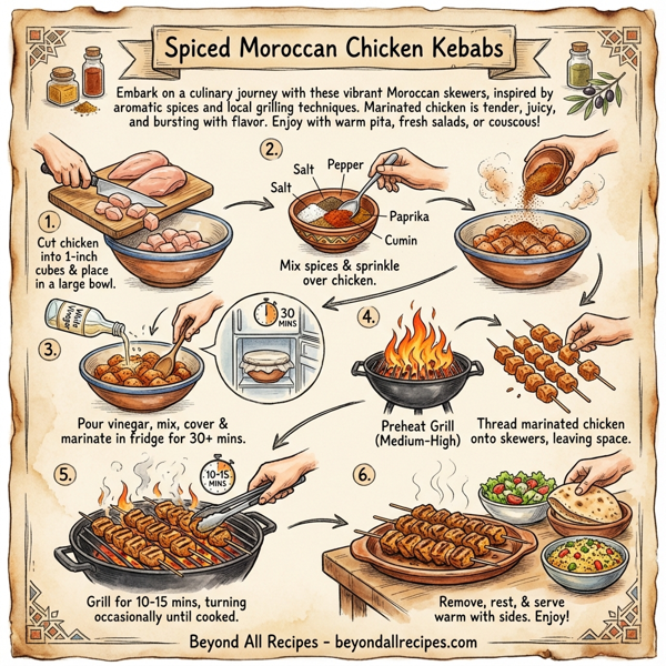 Spiced Moroccan Chicken Kebabs instructions