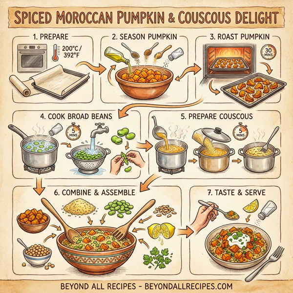 Spiced Moroccan Pumpkin and Couscous Delight instructions