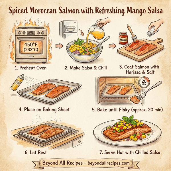 Spiced Moroccan Salmon with Refreshing Mango Salsa instructions