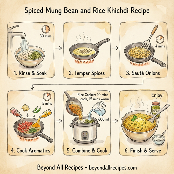 Spiced Mung Bean and Rice Khichdi instructions