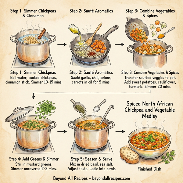 Spiced North African Chickpea and Vegetable Medley instructions