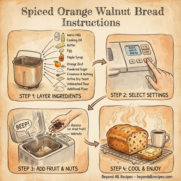 Spiced Orange Walnut Bread instructions