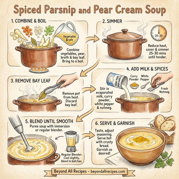 Spiced Parsnip and Pear Cream Soup instructions