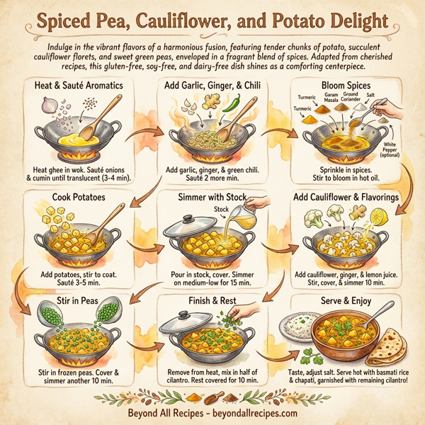 Spiced Pea, Cauliflower, and Potato Delight instructions