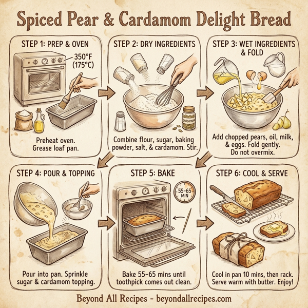 Spiced Pear & Cardamom Delight Bread instructions