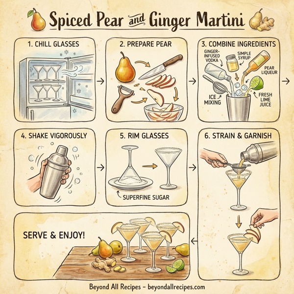 Spiced Pear and Ginger Martini instructions