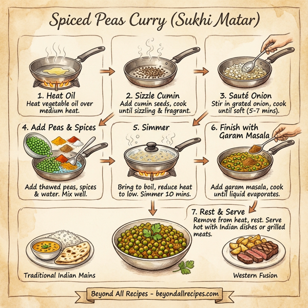 Spiced Peas Curry (Sukhi Matar) instructions