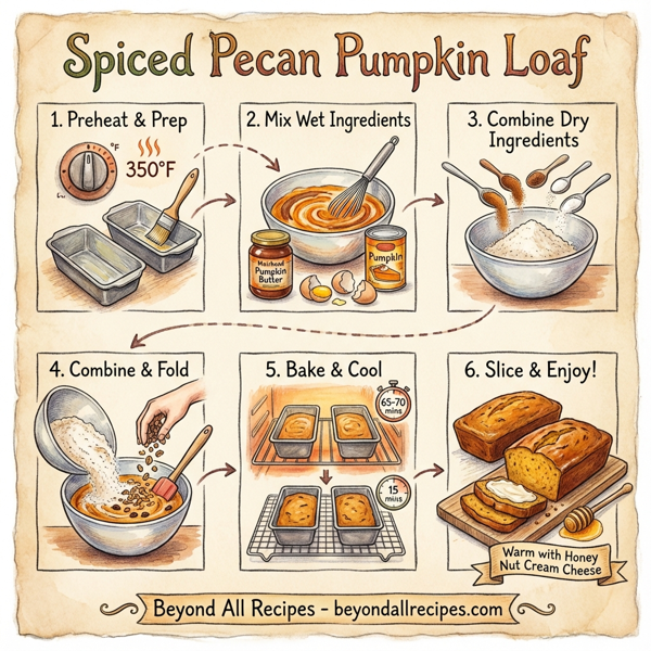 Spiced Pecan Pumpkin Loaf instructions