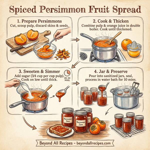 Spiced Persimmon Fruit Spread instructions