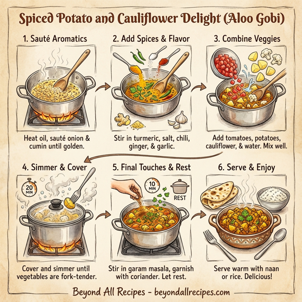 Spiced Potato and Cauliflower Delight (Aloo Gobi) instructions
