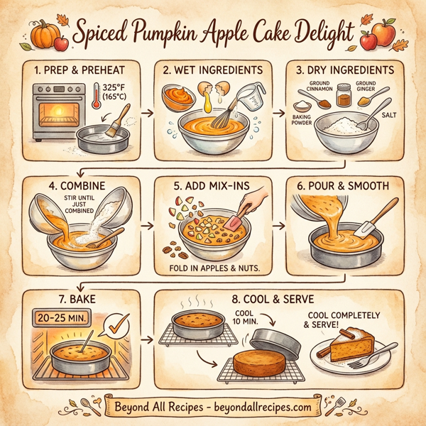 Spiced Pumpkin Apple Cake Delight instructions