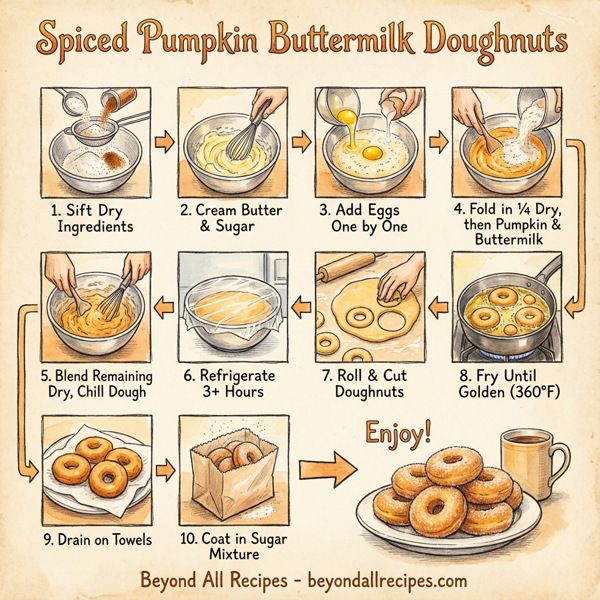 Spiced Pumpkin Buttermilk Doughnuts instructions