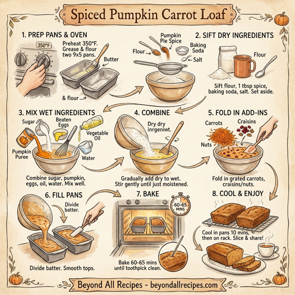 Spiced Pumpkin Carrot Loaf instructions