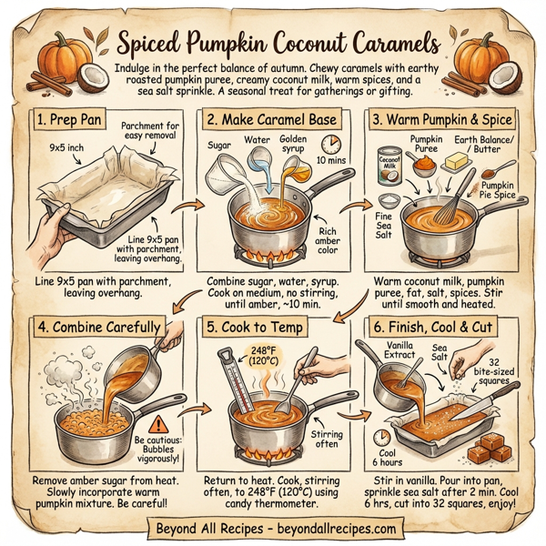 Spiced Pumpkin Coconut Caramels instructions