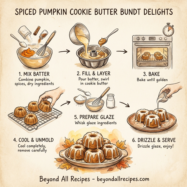 Spiced Pumpkin Cookie Butter Bundt Delights instructions
