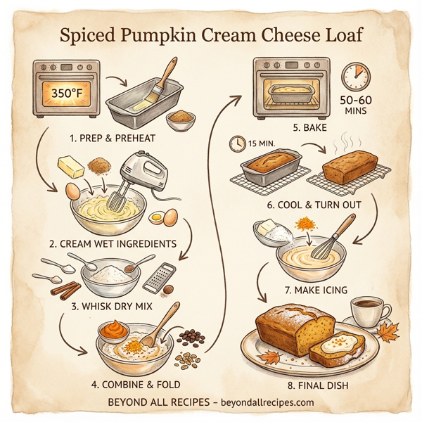 Spiced Pumpkin Cream Cheese Loaf instructions