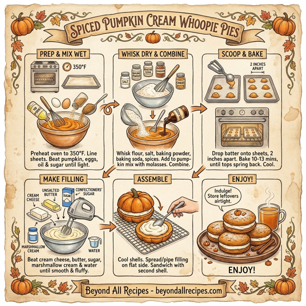 Spiced Pumpkin Cream Whoopie Pies instructions