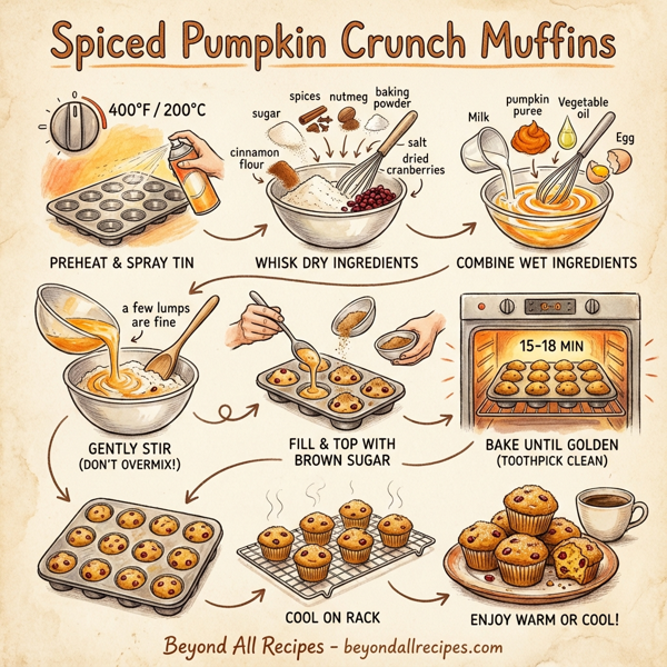 Spiced Pumpkin Crunch Muffins instructions
