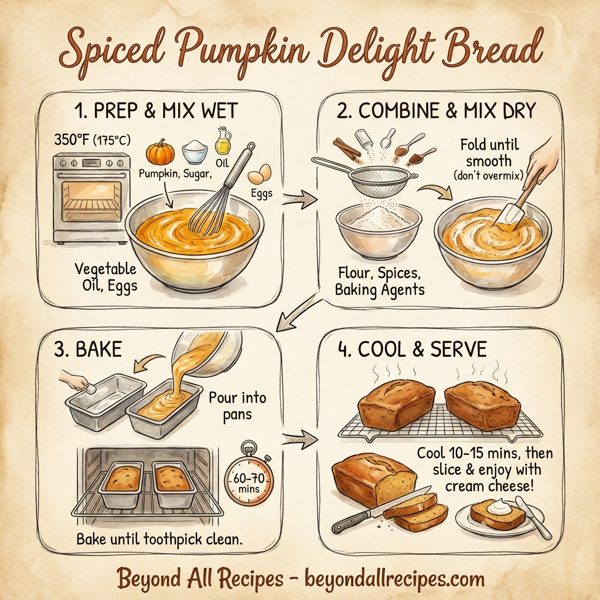 Spiced Pumpkin Delight Bread instructions