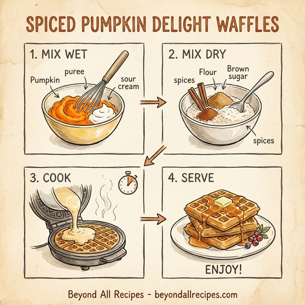 Spiced Pumpkin Delight Waffles instructions