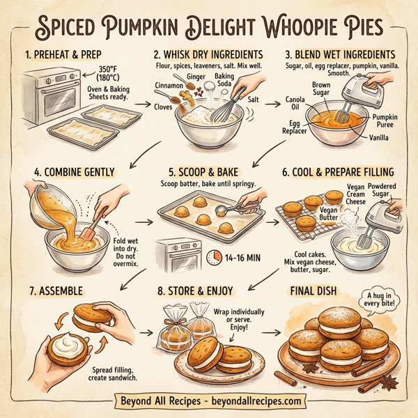Spiced Pumpkin Delight Whoopie Pies instructions